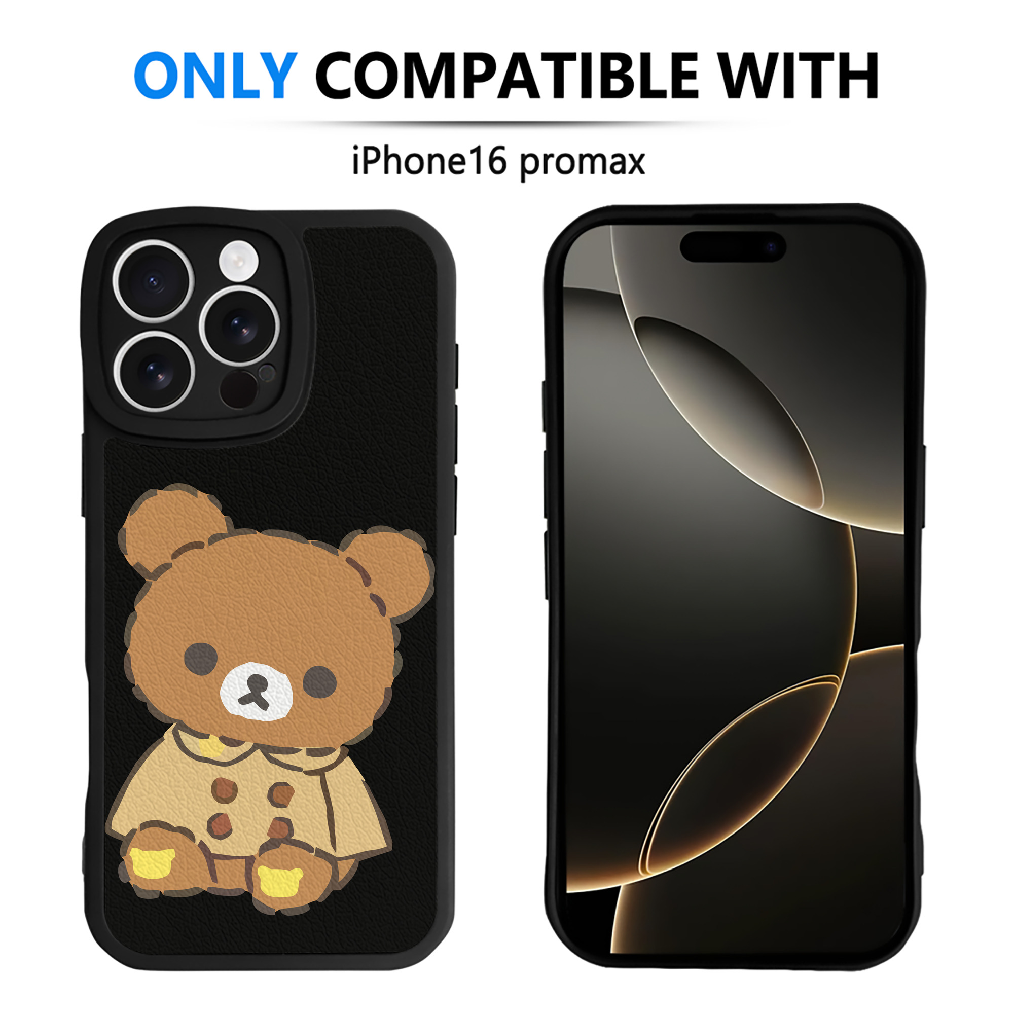 （画像用） リラックマ リラックマ キイロイトリ Rilakkuma Korilakkuma Kiiroitori 【iPhone 16シリーズ対応】シリコンスマホケース（レザー調） 材質：シリコン